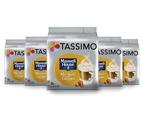 Tassimo Café Dosettes - 40 boissons Maxwell House Macchiato Caramel (lot de 5 x 8 boissons)