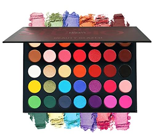 35 Color Studio Palette de fards à paupières Palette de maquillage, nuances de couleurs parfaitement combinables, textures mates, lumineuses et chatoyantes, pour des yeux séduisants