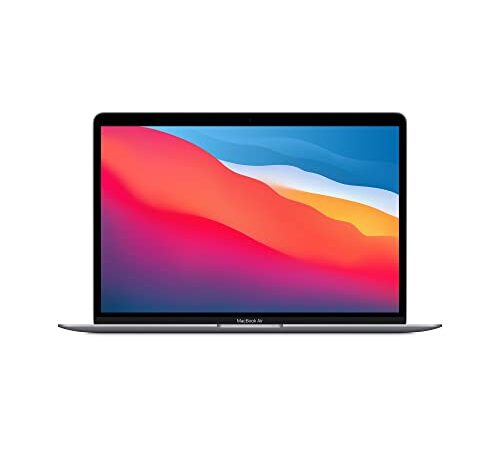 Apple Ordinateur Portable MacBook Air 2020 : Puce M1, éCran Retina 13′′, 8 Go de RAM, 256 Go de Stockage SSD, Clavier rétroéClairé, Caméra FaceTime HD, Touch ID; Gris Sidéral