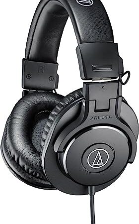 Audio-Technica M30x Casque de studio professionnel pour l'enregistrement en studio, les créateurs, les podcasts et l'écoute quotidienne.