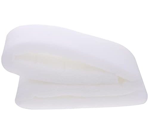 Balacoo Filtre filtrant pour Aquarium Filtre en Coton biochimique en Mousse filtrante en éponge Tampon en Rouleau adapté à la Plupart des filtres Produits (1m x 12cm, Blanc)