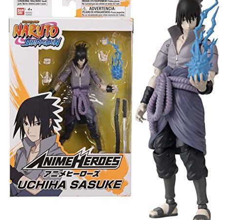 Bandai Naruto Shippuden-Figurine Anime Heroes 17 cm-Sasuke Uchiwa, 36902, Multicolore