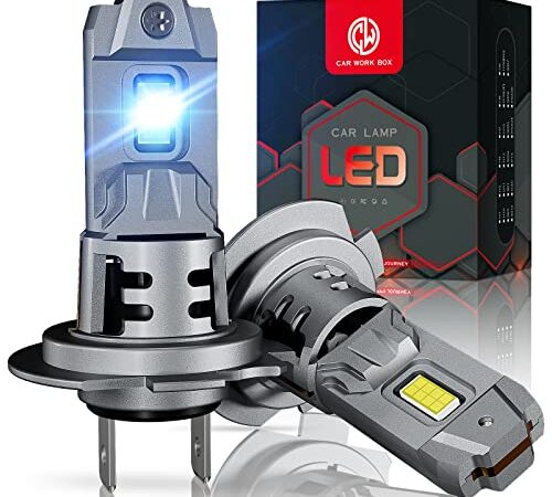 CAR WORK BOX H7 LED 15000LM Ampoules pour Voiture 12V, 70W 6500K, Paquet de 2