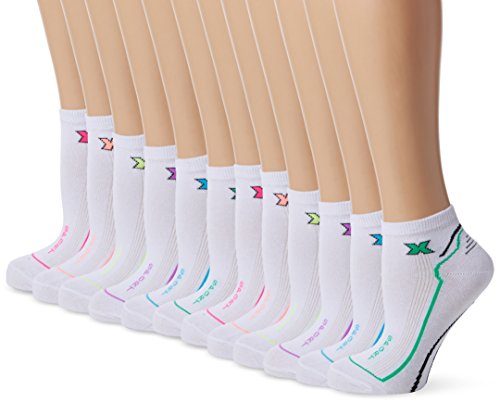 Chaussettes d'entraînement FM London (lot de 12) pour femmes | Chaussettes de sport blanches respirantes conçues pour vous garder au frais | Chaussettes de sport pour femmes