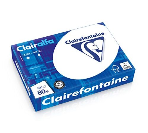 CLAIRALFA Ramette 500 feuilles Papier 80g A4 Blanc