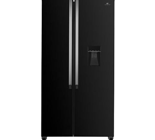 CONTINENTAL EDISON Réfrigérateur américain CERA532NFB - Total No Frost- 529L - L90 cm xH177 cm - Moteur inverter -Noir