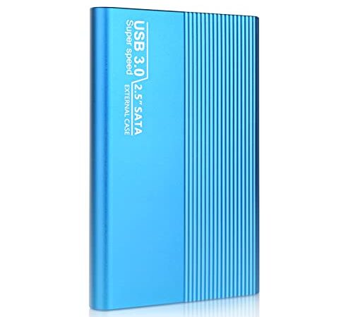 Disque Dur Externe 1to USB3.0 pour PC, Mac, Ordinateur de Bureaup, Ordinateur Portable, Wii U, Xbox(1to, Bleu)