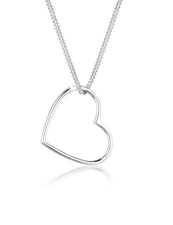 Elli Collier Femme Pendentif Coeur Filigrane en Argent Sterling 925