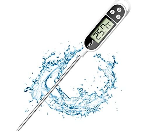 Firschoie Thermomètre de cuisine universel digital, Précision de la sonde alimentaire à 0,1°C avec de longues sondes, Thermomètre de gril de cuisson, pour la cuisson, la pâtisserie et les grillades