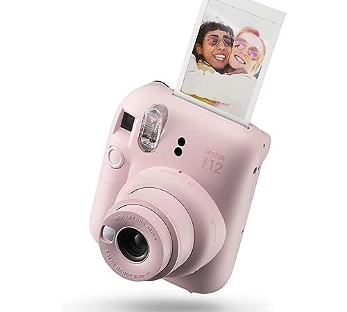 Fujifilm instax Mini Appareil Photo instantané 12, Exposition Automatique avec Objectif Selfie intégré, Rose Fleuri