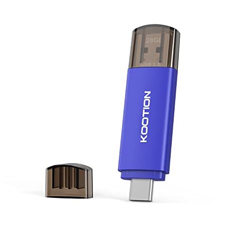 KOOTION Clé USB C 128 Go Cle USB 3.0 OTG 2 en 1 Clef USB 128 GB Flash Drive Type C 128 Go pour PC/Ordinateur Portable/téléphone Portable de Type C