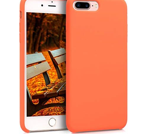 kwmobile Housse Compatible avec Apple iPhone 7 Plus/iPhone 8 Plus Coque - Housse de téléphone Protection Souple en TPU Silicone - Orange