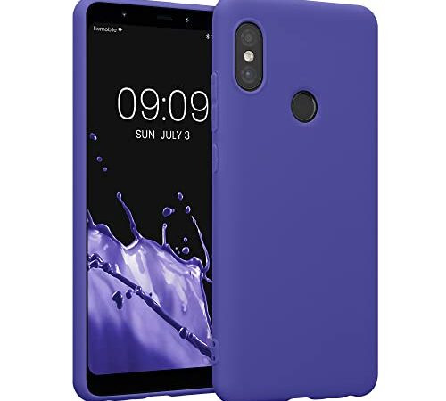 kwmobile Housse Compatible avec Xiaomi Redmi Note 5 (Global Version) / Note 5 Pro Coque - Housse de téléphone Protection Souple en Silicone - Bleu Violet