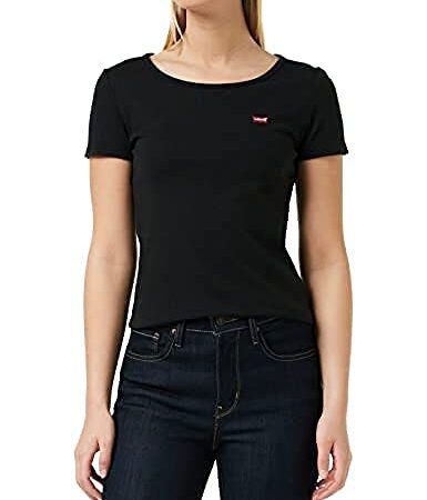 Levi's 2-Pack Tee T-Shirt Femme, White +/Mineral Black, M