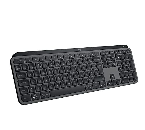 Logitech MX Keys S Clavier sans Fil Rechargeable USB C, Clavier Silencieux, Plat, Rétroéclairé, Touches Ergonomiques et Programmables, Bluetooth, Windows PC, Linux, Chrome, Mac,AZERTY Français-Gris