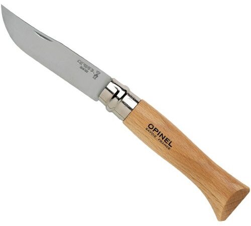 Opinel Couteau N° 9 INOX Tradition - Manche 12 cm Hetre - Virole Tournante