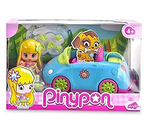 Pinypon 7015757 - le cabriolet avec figurine et accessoires, Modèle et couleur aléatoire