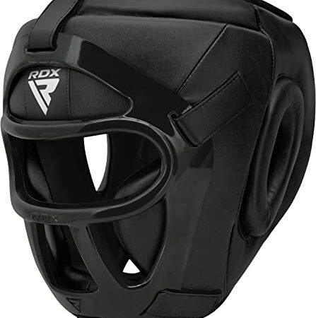 RDX Boxe MMA Casque Garde La Tête Protecteur UFC Protection Muay Thai - Noir - L