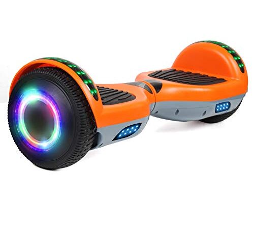 SISIGAD Offroad Hoverboard Kinder Adults mit 6,5" Reifen Leistungsstarke große Batterie Hoverboard Bluetooth-Lautsprechern LED-Licht,