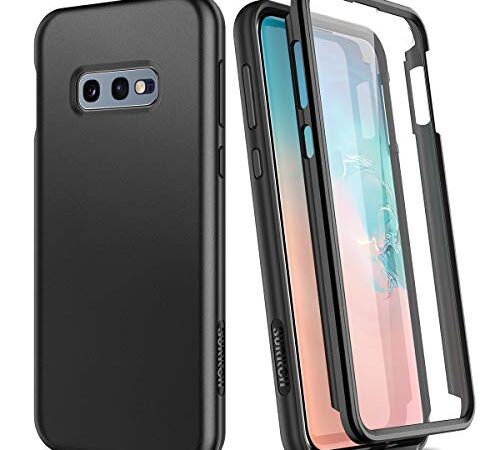 SURITCH Coque Samsung Galaxy S10e Silicone 360 Degrés Protection Bumper Souple Integrale Antichoc Etui De Protection Avant et Arrière Housse Samsung Galaxy S10e Noir