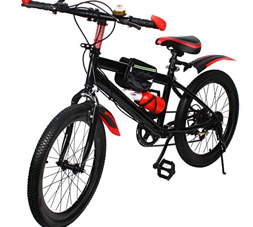 TaNeHaKi Vélo Enfant Unisexe 20 Pouces Enfants VTT Filles Garçons Vélo Garçons Vélo VTT pour Enfants Vélos Unisexes pour garçons Filles Acier Carbone Vélo Enfant Citybike