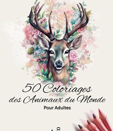 50 Coloriages animaux du monde pour adultes: Antistress et ultra-zen : découvrez l'art-thérapie à travers 50 illustrations captivantes à colorier