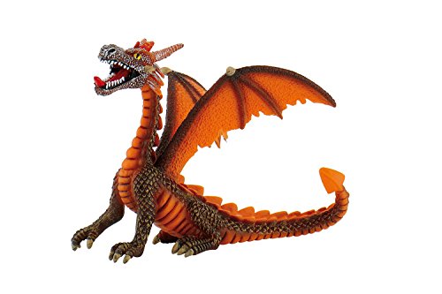 Bullyland Fantasy Figurine Dragon assis (orange) 11 cm