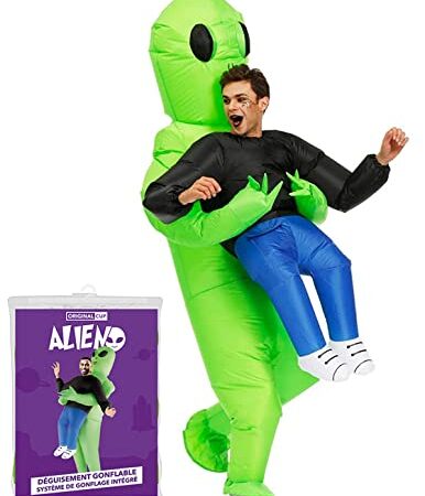 Déguisement Gonflable Alien | Costume Gonflable Insolite | Qualité Premium | Taille Adulte | Polyester | Agréable à Porter | Résistant | Système de Gonflage Inclus | Créé par OriginalCup®