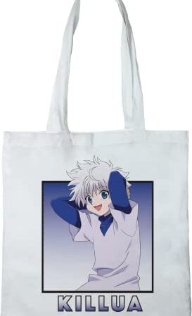 HUNTER X HUNTER TOTE BAG KILLUA», REFERENCE : BWHUNTXBB002, BLANC, 38 X 40 CM