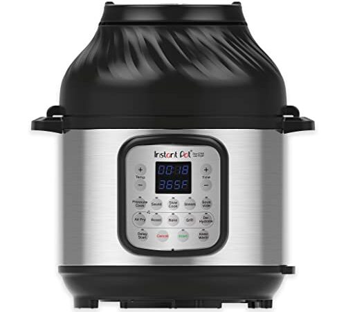 Instant Pot Multicuiseur 11 en 1 Duo Crisp + Air Fryer, 8 L : autocuiseur, friteuse à air, mijoteuse, cuiseur à vapeur, machine sous vide, déshydrateur avec gril, réchaud et fonctions de cuisson