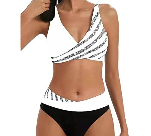 Maillot de Bain 2 Pièces Bikini Femme Chic Vintage Bikini Femme Maillot De Bain 2 Pièces Push Up Vintage Taille Haute Femme Bikinis Sets Maillot De Bain