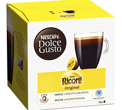 Nescafé Dolce Gusto Ricoré Original - Café Chicorée - 96 Capsules (Pack de 6 boîtes x 16)