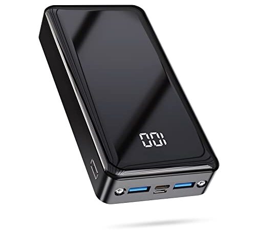 PD22.5W Batterie Externe 24000mAh Chargeur Portable Grande Capacité Rapide avec 3 Ports USB Sortie et 3 Entrées et lampe de poche,Power Bank USB C avec Affichage Numérique LED pour iPhone Samsung iPad