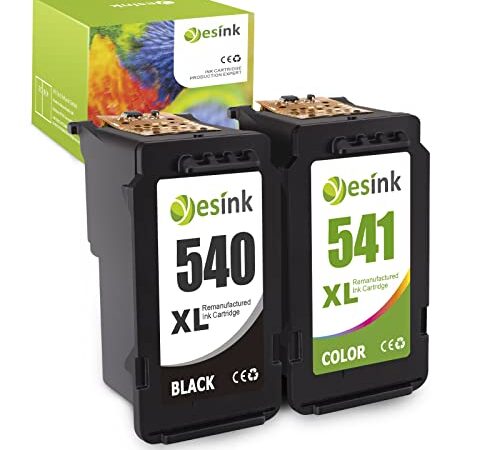 PG-540XL CL-541XL Remplacement pour Cartouche Canon 540 et 541 XL Encre Canon 540 et 541 compatibles pour Canon PIXMA MG3650 MG3550 MG4250 Imprimante (1 Noir, 1 Tri-Couleur)