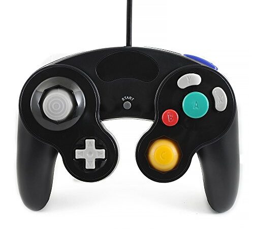 QUMOX Joypad Gamepad Classique Manette contrôleur pour GC & Wii Noir