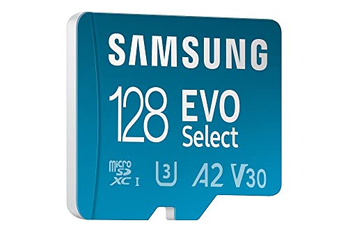 Samsung Evo Select MB-ME128KA/EU Carte mémoire microSDXC UHS-I U3 130 Mo/s Full HD & 4K UHD avec Adaptateur SD 128 Go