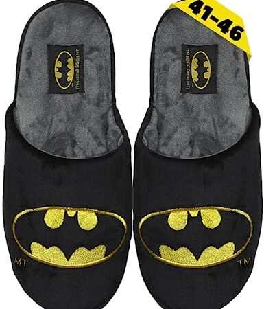 soxo DC Comics The Batman Superman Chausson Homme + Chaussette Fantaisie Pantoufles Hommes 43/44 Pantoufles Batman