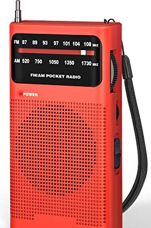 Tendak Radio Portable, AM(MW)/FM Radio a Pile, Transistor Radio de Poche avec Excellente Réception, Excellente Qualité Sonore, Mini Radio Portable(AA)