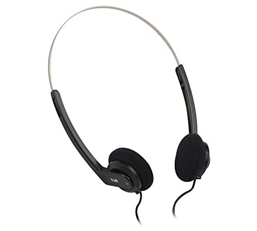 T’NB Casque Filaire Jack, pour PC, Smartphone, Mac, Tablette, Ordinateur, Universel Stéréo, Son Digital, Réglable, Ultra Léger et Confort, Jack Gold 3,5 mm, Ergonomique, Câble 1.10 Mètres – Noir