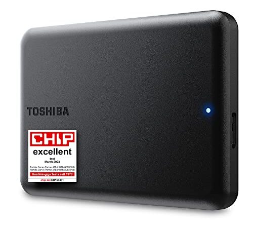 Toshiba Canvio Partner 2To Portable 2.5" HDD externe, USB 3.2 Gen 1, compatible Mac et Windows, USB Powered