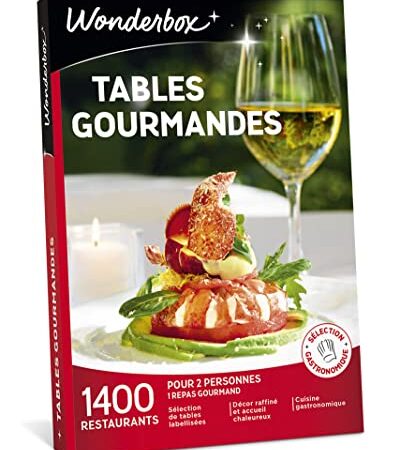 Wonderbox - Coffret cadeau - TABLES GOURMANDES – 1400 restaurants renommés, brasseries chics